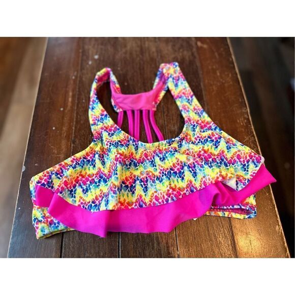 VIGOSS Girls' Big Wild Thing Two Piece Double Flounce Swimsuit - Picture 4 of 6